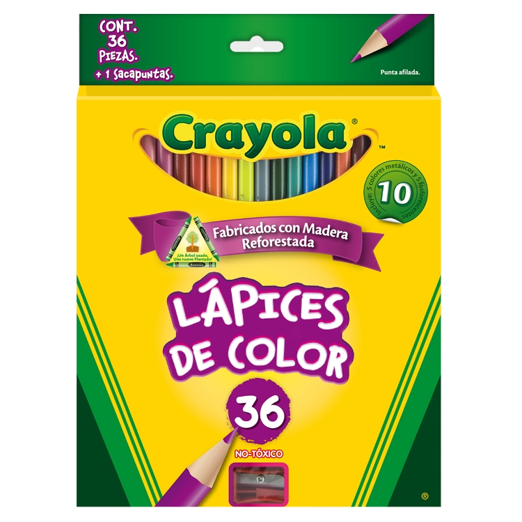 Lápices De Colores Crayola Caja Con 36 Piezas