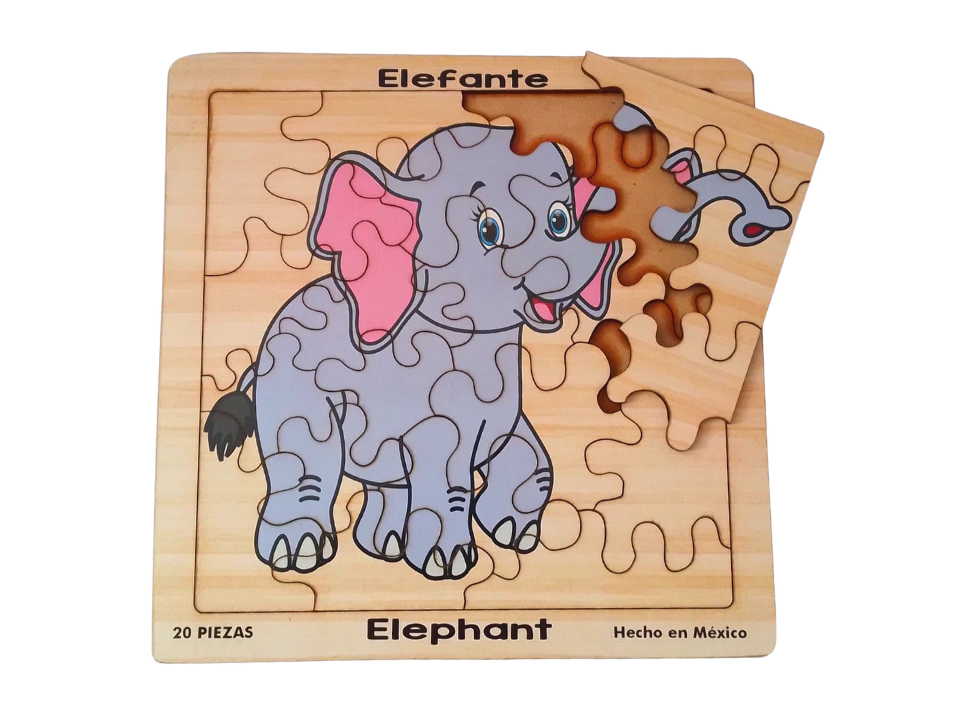 Rompecabeza de Madera ¿Sabías que? ELEFANTE Esmeralda 165 Papelería