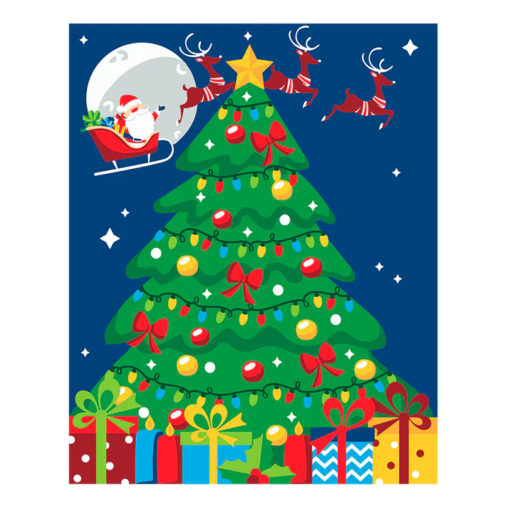 Pinta Por Número Arbol de Navidad, 40x50, Diako, BU-0852