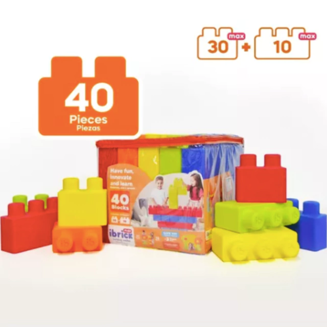 Ibrick Bloques Max de Construccionm Mobil, 40 pzas, 0122