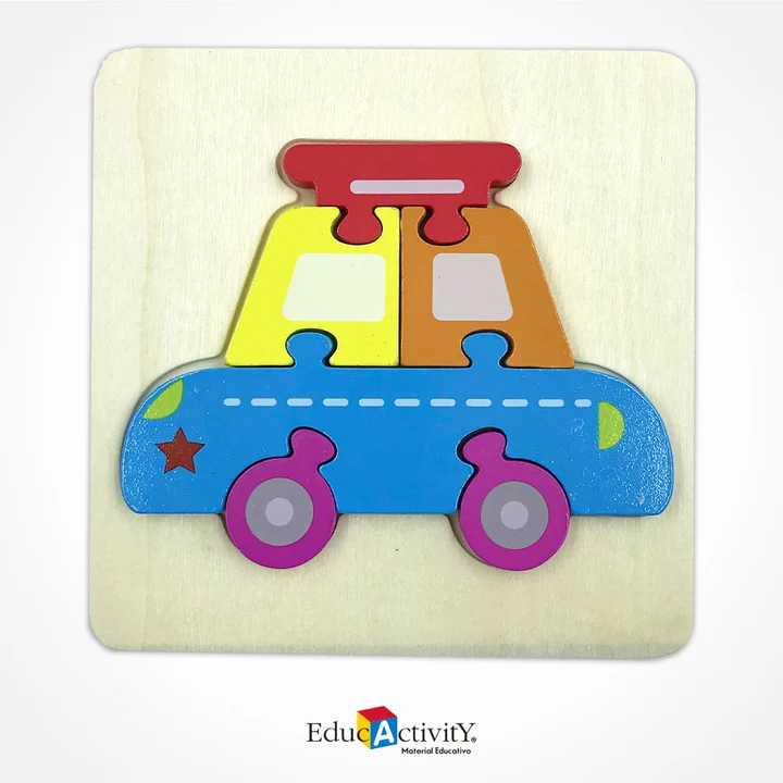 Rompecabezas de Madera Resaltado, Carro, Educactivity, 282