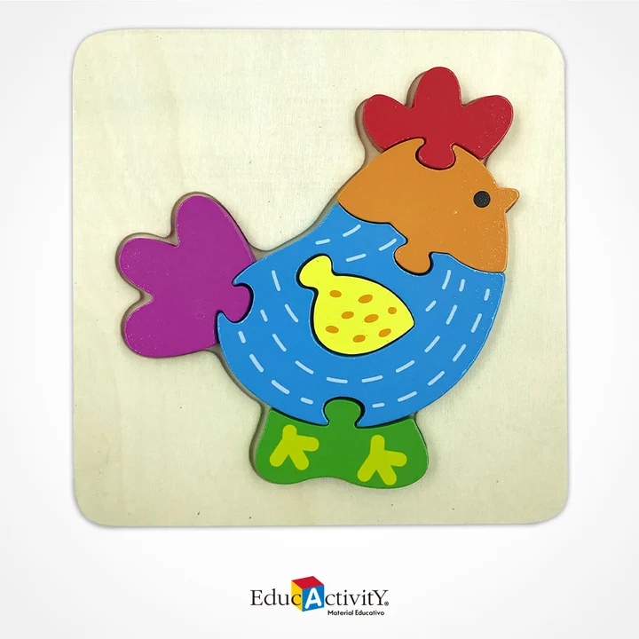 Rompecabezas de Madera Resaltado, Gallo, Educactivity, 286