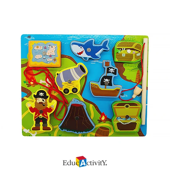 Rompecabezas Magnético 2 en 1 Go-Fishing, Piratas, Educactivity, 6236-3